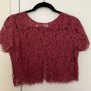 BHLDN Kenzie Lace crop top